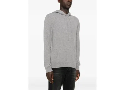 7 For All Mankind Cashmere Drawstring Hoodie In Gray