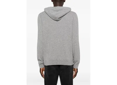 7 For All Mankind Cashmere Drawstring Hoodie In Gray