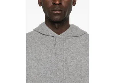 7 For All Mankind Cashmere Drawstring Hoodie In Gray