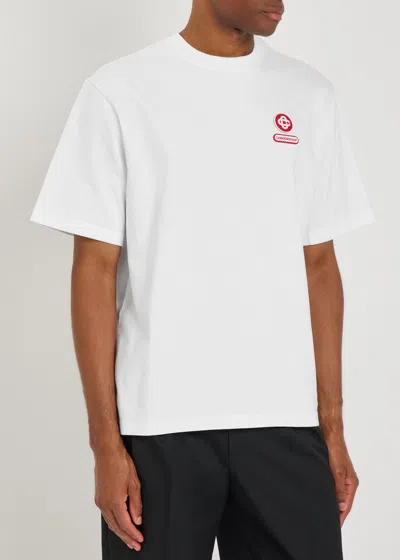 Casablanca White Dragonfly Floral Oversized T-shirt In Neutral