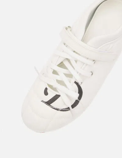 Deinet D Logo Lace Up Mozzi Shoes In White In White