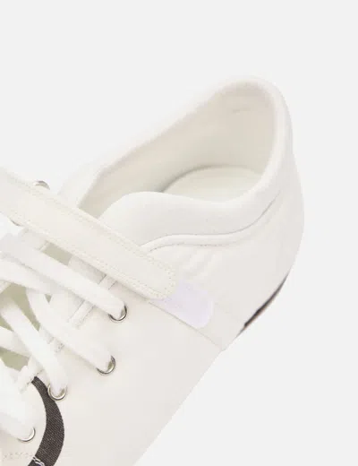 Deinet D Logo Lace Up Mozzi Shoes In White In White