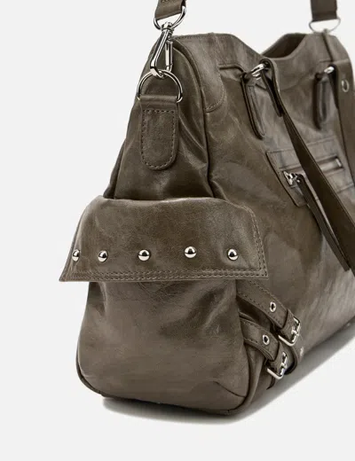 Deinet Stud Pocket Big Bag In Khaki