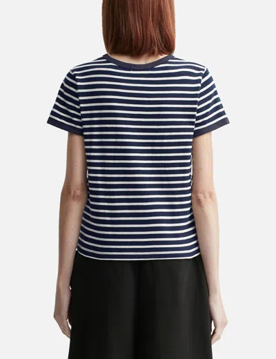 Deinet Line Logo Ringer T-shirt In Multi