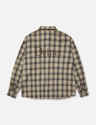 Deinet Raw Cut Check Shirt In Multi