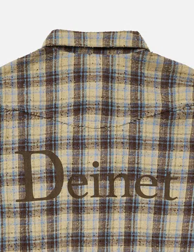 Deinet Raw Cut Check Shirt In Multi