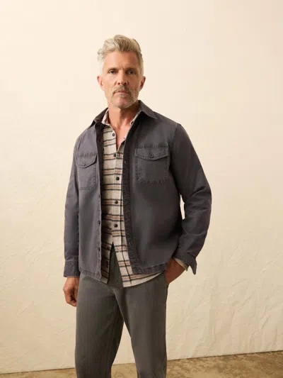 Faherty Lakeside Cpo Shirt In Gray
