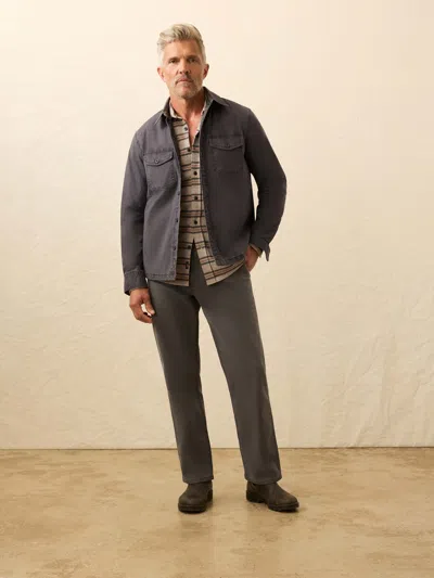 Faherty Lakeside Cpo Shirt In Gray