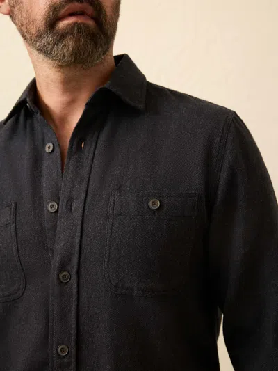 Faherty Heirloom Portuguese Flannel Shirt In Black