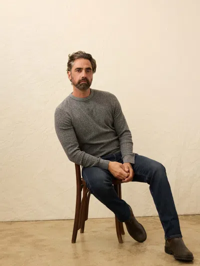 Faherty Jackson Crew Sweater In Gray