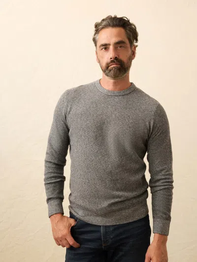 Faherty Jackson Crew Sweater In Gray