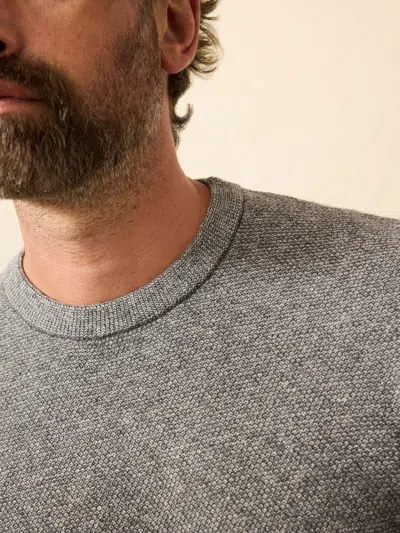 Faherty Jackson Crew Sweater In Gray