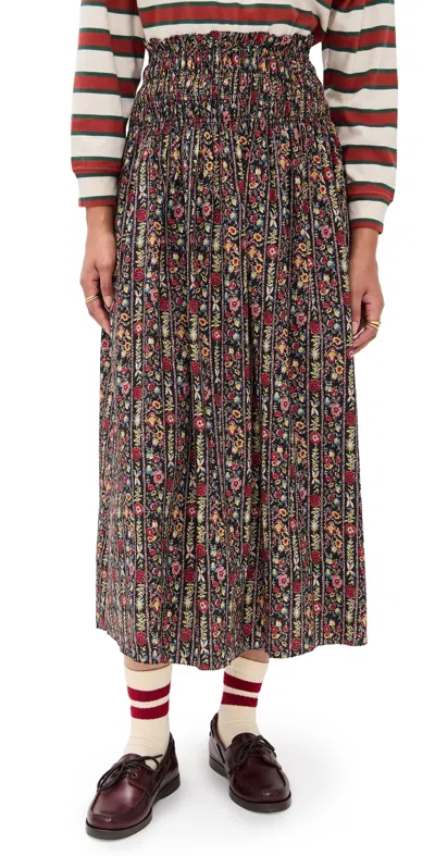 The Great . The Canary Floral A-line Midi Skirt In Multi