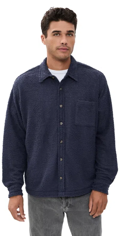Bather Shaggy Leisure Shirt Blue In Blue