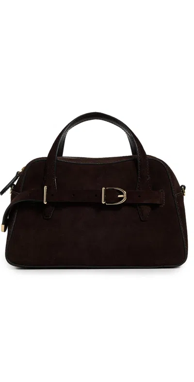 Madewell The Mini Belted Crossbody Bag In Leather Dark Carob In Brown