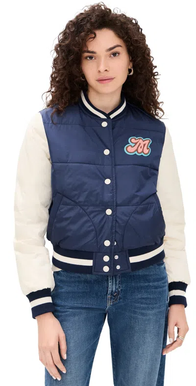 Mother Pillow Talk Letterman Jacket In Multi