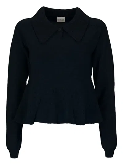 Madeleine Thompson Wool Blend Sweater In Blue