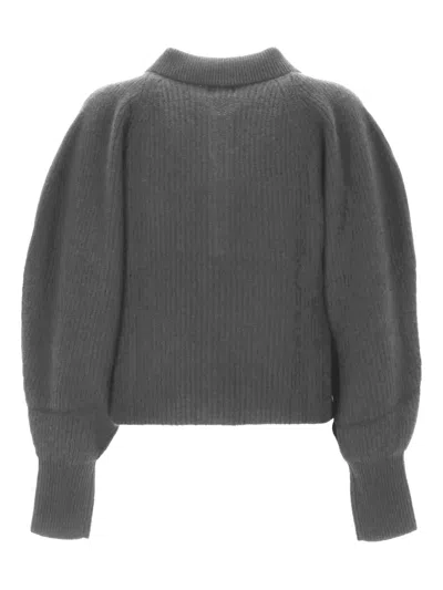 Madeleine Thompson Wool Blend Cardigan In Black