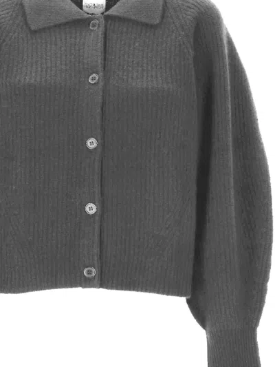 Madeleine Thompson Wool Blend Cardigan In Black