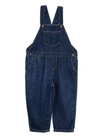 Knot Shawn Button-fastening Denim Dungarees In Blue