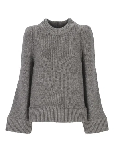 Madeleine Thompson Wool Blend Sweater In Gray