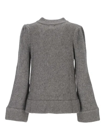 Madeleine Thompson Wool Blend Sweater In Gray