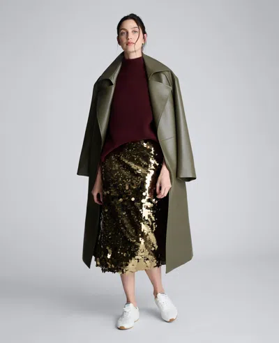 Kenneth Cole Pailette Midi Skirt In Multi