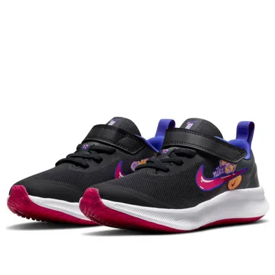 Nike (ps)  Star Runner 3 Sevelcro 'black Pink Rise' In Multi