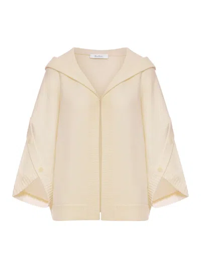Max Mara Wool And Cashmere Cardigan In Neutral
