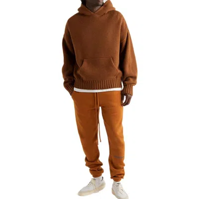Essentials Drawstring Track Pants In Brown