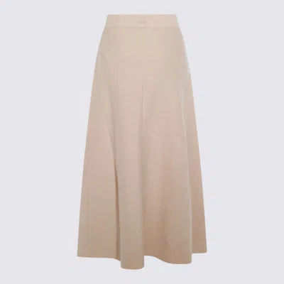 Max Mara Giberna Wool And Cashmere Maxi Skirt In Neutral