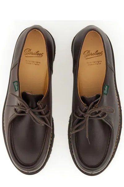 Paraboot Michael Round-toe Lace-up Shoes In Brown
