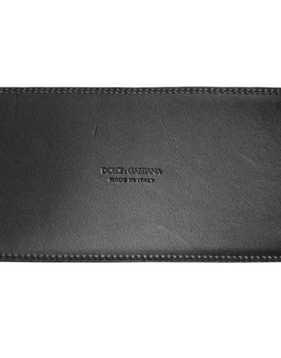 Dolce & Gabbana Black Leather 4-strap Metal Multi-buckle Belt In Black