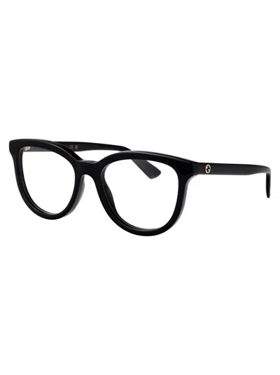 Gucci Black Acetate Optical Glasses In Black