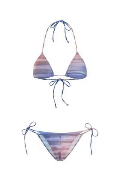 Jean Paul Gaultier Triangle Top Bikini Adjustable Straps In Multi