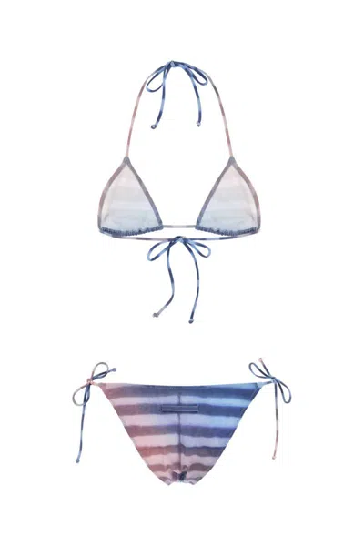 Jean Paul Gaultier Triangle Top Bikini Adjustable Straps In Multi