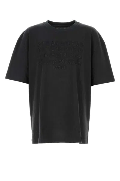 Maison Margiela Dark Grey Cotton T-shirt In Animal Print