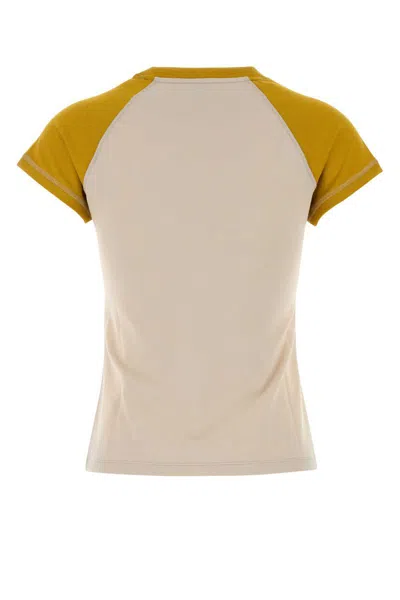 Loewe Cotton Blend T-shirt Featuring Contrast Sleeves In Brown