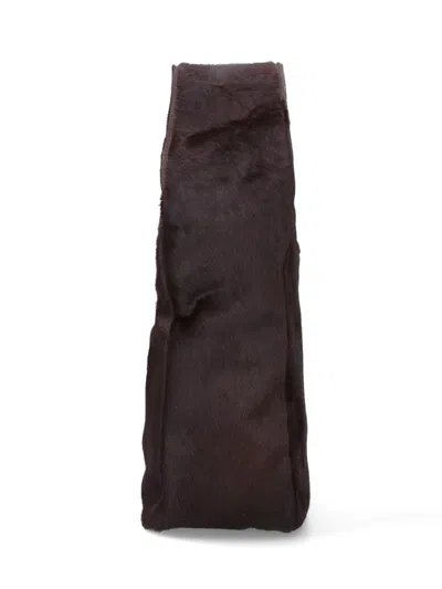 Our Legacy Luxurious Shoulder Bag Fur Texture In Brown