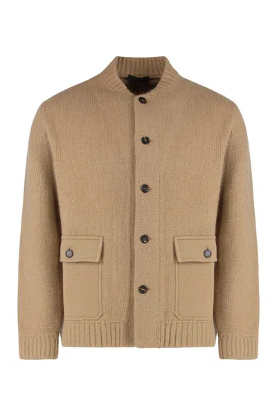 Slowear Cardigan In Wool And Cashmere In Brown