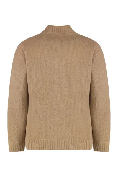 Slowear Cardigan In Wool And Cashmere In Brown