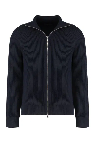 Slowear Sweater With Zip And High Collar In Black