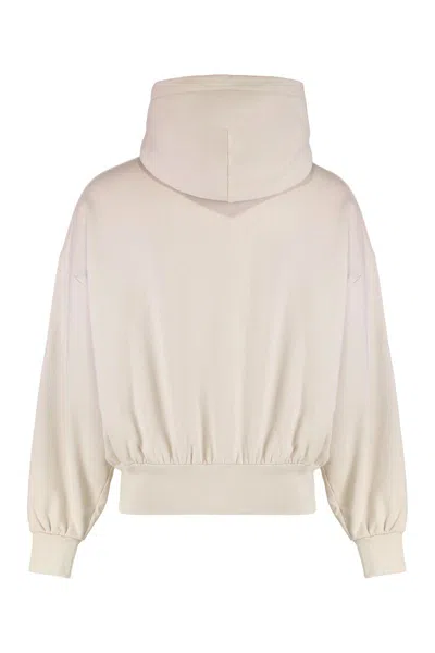 Dolce & Gabbana Hooded Sweatshirt In Jersey With Print In Neutral