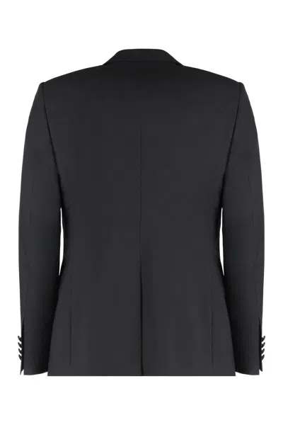 Dolce & Gabbana Stretch Wool Three-pieces Suit In Black