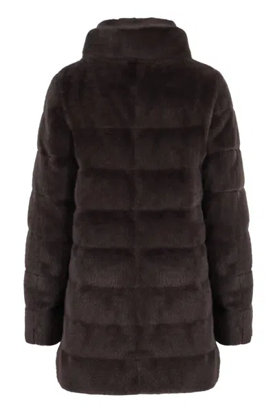 Herno Puffer Jacket In Brown
