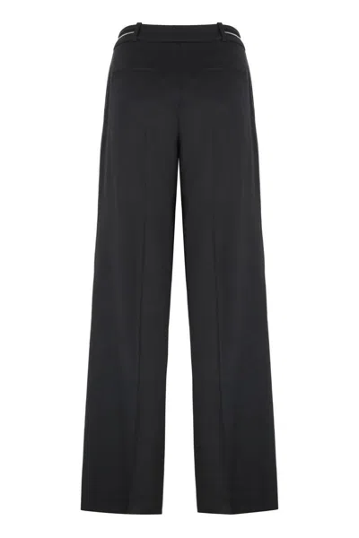 Peserico Straight-leg Casual Pants In Black