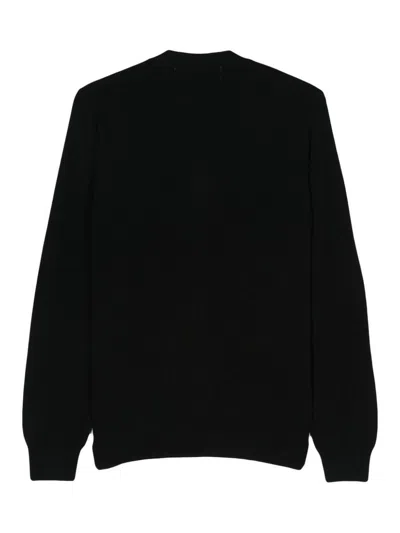 Comme Des Garçons Black Heart-patch Wool Cardigan In Black