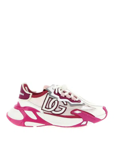 Dolce & Gabbana Day Faster Viscose Fabric Sneakers In Pink