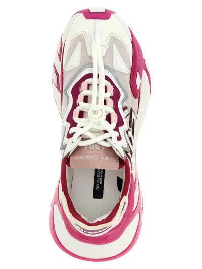 Dolce & Gabbana Day Faster Viscose Fabric Sneakers In Pink