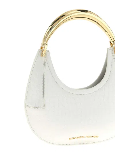 Elisabetta Franchi Logo-plaque Shoulder Bag In White